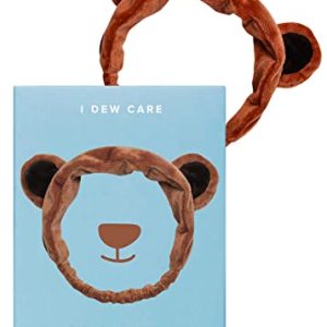 I DEW CARE Face Wash Headband – Brown Bear | Animal Head band for Face Washing & Skincare, Spa Day, Soft & Fuzzy, Cute for Makeup, Shower, Teen Girls Stuff, Teddy Bear Ears, Gift (1 Count)