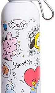 Official Kawaii Water Bottle 500ml Merchandise / 17OZ, Stainless Steel, Vacuum Insulated Water Bottle, Double Wall Reusable Water Bottle With Carabiner, BPA Free – Kawaii Stuff