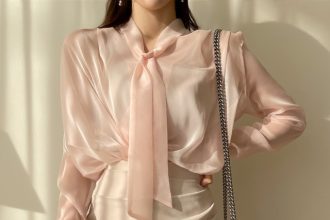 Volume Sheer Tie Shirt