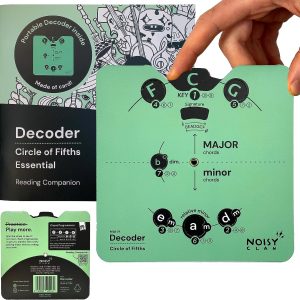 Card Circle Of Fifths & Book | Expand Your Playing Ability | Decoder: Music Theory Made EASY!! Chord Wheel Helps Song Writing And Music Exploration! Must Have Tool For All Musicians