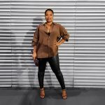 Chocolate shirt, leather pants. – Shirley’s Wardrobe | Beauty & Fashion Blog