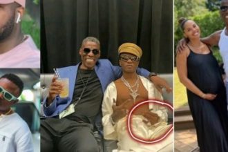 Tunde Ednut, Others React as Wizkid is Pictured Holding Weed besides His Father-in-Law