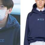 Baekhyun wearing a Martine Rose hoodie