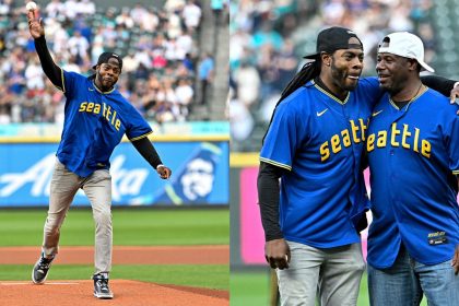 ,000,000 Super Bowl champion Richard Sherman throws out ceremonial first pitch at Seattle Mariners game