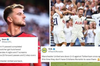 “They don’t have Cristiano Ronaldo to save them” – Twitter explodes as Manchester United suffer 2-0 loss against Tottenham 