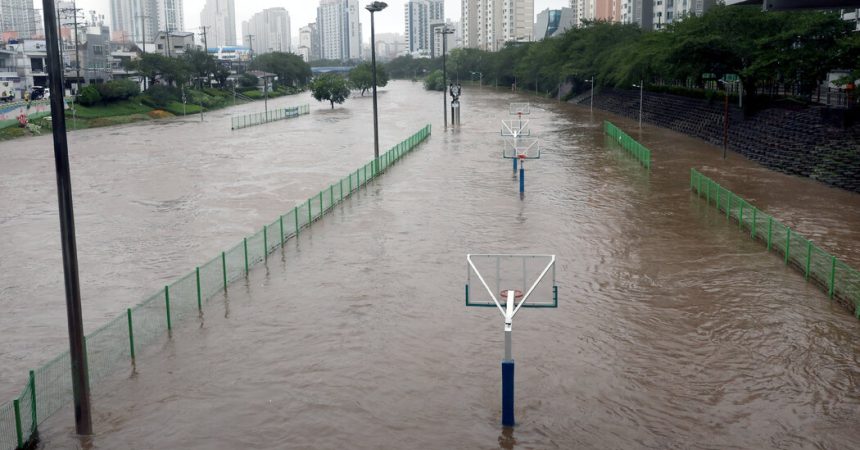 Typhoon Khanun Brings Torrential Rain to South Korea