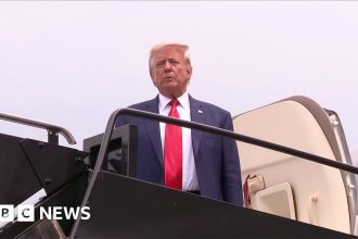 Donald Trump arrives in DC ahead of third arraignment