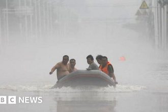 China floods: Torrential rains in Hebei province leave 10 dead