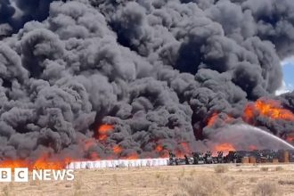 Huge fire at New Mexico recycling facility triggers health warning