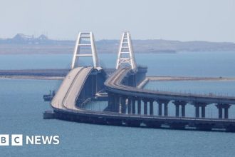 Ukraine war: Crimea bridge targeted by missiles, Russia says