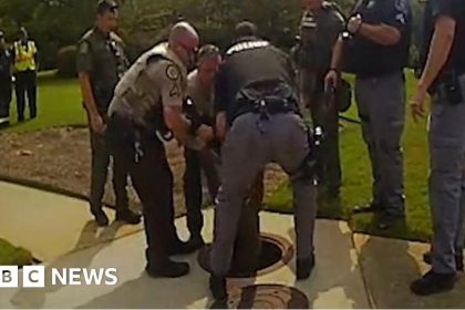 Suspected package thief pulled from drain after drone finds hiding spot