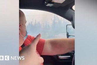 Watch the treacherous journeys out of wildfire-hit Canada