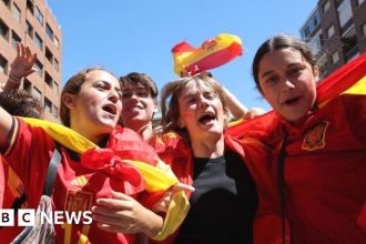 Women's World Cup: Fans rejoice in Madrid as Spain makes football history