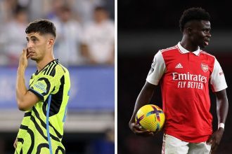 Bukayo Saka and Kai Havertz react on social media as Arsenal star leaves club to join PL rivals