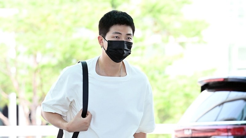 BTS’ RM Departed For Japan In A Comfortable And Casual Summer Outfit