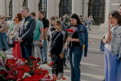 After Prigozhin’s Death, Mourners Gather at Wagner Memorial in Moscow