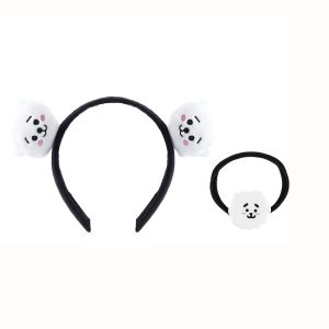 G-Ahora Army JIN RJ Headbands with Hair Ties BT/21 JIN RJ Cartoon Character Hair Accessories Gift for Army Fan Gift (HB-RJ)