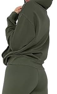 Women’s Hooded Sweatshirts Long Sleeve Fleece Sweatshirts Solid Y2K Hoodies 2023 Tredny Fall Hoodies Pullover