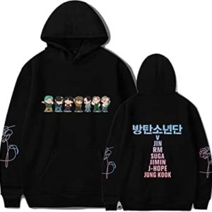 Lilico Love Yourself Hoodie Women’s Girls’ Sweatshirt Jungkook Suga V RM Casual Pullover Long Sleeve Top with Pockets