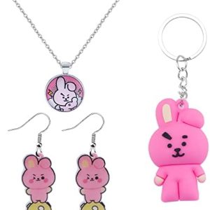 Kpop BTS Necklace Earrings Keychain BTS Bangtan Boys SUGA V JIMIN JIN JK JHOPE RM Merchandise Jewelry For Army Girls