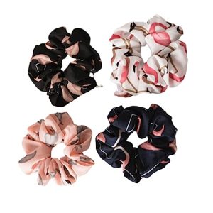 FOMIYES 4pcs Stretchy Hair Ties Elastic Hair Bands Hawaiian Gifts Girl Hair Band Elastic Hair Tie Fabric Hair Tie Ponytail Hair Ring Headband Korean Version Headgear Miss Ladies Gifts