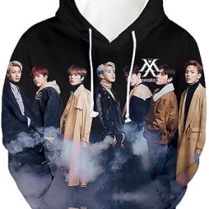 KPOP 3D Digital Printed JooHeon IM Shownu Minhyuk Hoodie Sweatshirt Pullover