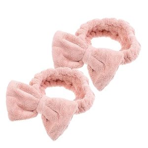 FRCOLOR 2pcs headband makeup hair band make up hair band Face wash hair bands Comfortable hairbands korean cosmetics hair ribbons for girls cosmetic hairlace wash soft Makeup Headwear Spa