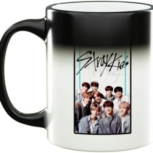 Kpop Stray Korean Band Kids Magic Mug, Heat Sensitive Color Changing Reveal Cup 11oz