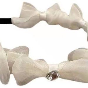 Korean Style Hair Band Vintage Spring Hair Accessories Lovely Sweet French Retro Headband(White) Practical and Fashion, One Size, 1 Count