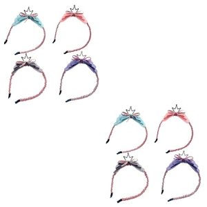 LALAFINA 8 Pcs Hair Ties for Hair Hoop Fashion Hair Bowknot Hair Hoop Headband Girl Korean Version Headband Bowknot Hair Bands