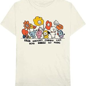 BT21 BTS Kpop Unisex Cotton Crew Neck Short Sleeves Tee Shirt