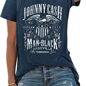 Country Music Tshirt for Women Vintage Nashville Tennessee Graphic Shirts Music Lovers Summer Vacation Top Shirt Tee