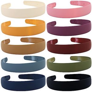 Wecoe 10pcs Plastic Headbands with Teeth 1inch Wide Comb Headbands Thin Headbands for Women Non Slip Fashion Comfortable Hair Bands Cute Colorful Girls Headbands Short Hair Accessories for Women Girls