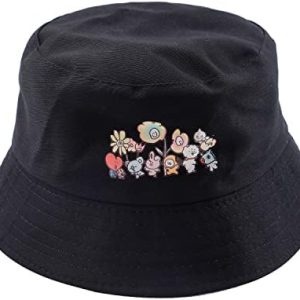 U-CHYTY Kpop Army Unisex Cotton Bucket Hat Bangtan Summer Beach Travel Fisherman Cap for Outdoor Hiking Travels