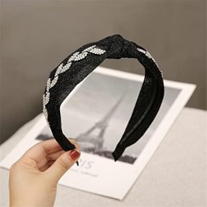 UXZDX Woman Hairpin Retro Hairband Female Hairpin Wide-Brimmed Headband Korean Hair Accessories Headdress (Color : Black, Size : A)