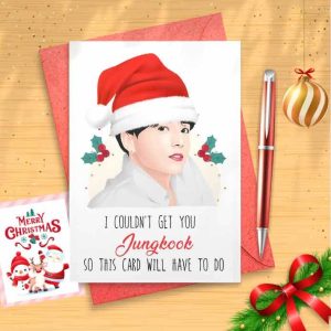 Christmas Card Customizable – K Pop, Korean Band, Personalizable, Funny Christmas Card, Christmas Humor, Christmas Cards [00367]