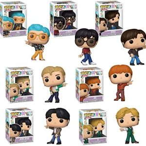 Funko Pop! Rocks BTS Set of 7 – Dynamite-RM, Dynamite-J-Hope, Dynamite-Suga, Dynamite-Jimin, Dynamite-Jin, Dynamite-Jung Kook, and Dynamite-V