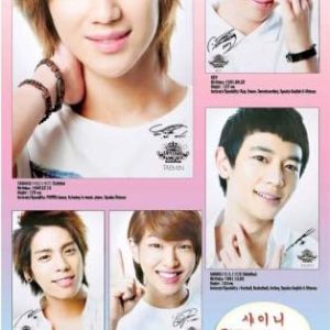 Shinee biodata collage POSTER 23.5 x 34 Korean Kpop boy band Taemin Onew Minho (sent FROM USA in PVC pipe)