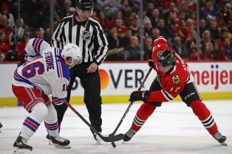 Which Chicago Blackhawks players have also played for the New York Rangers? Crossover NHL Grid answers for August 12