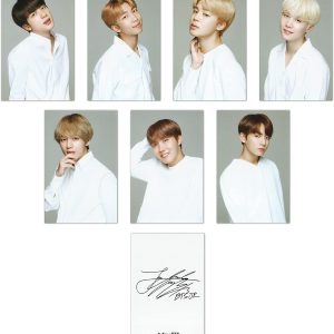 VT X BTS BTS Bangtan Boys Photocards 7pcs (White), 5.5 x 8.5 cm (2.1 x 3.3 inches)