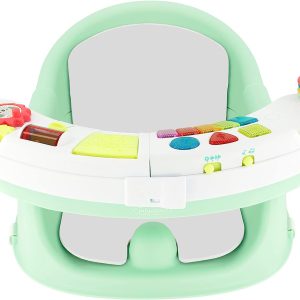 Infantino Music & Lights 3-in-1 Discovery Seat and Booster – Convertible, Infant Activity and Feeding Seat with Electronic Piano for Sensory Exploration, for Babies and Toddlers, Mint