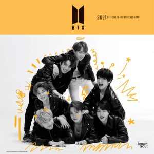 BTS OFFICIAL 2021 12 x 12 Inch Monthly Square Wall Calendar with Foil Stamped Cover, K-Pop Bangtan Boys Music