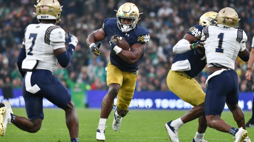 No. 13 Notre Dame opens with 42-3 drubbing of Navy