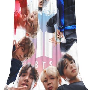 Super Soft Blanket – Plush Throw Fleece Blanket for Korean Boy Band [40 x 50 inches]