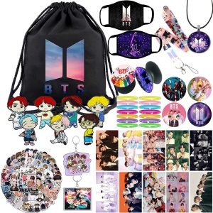 Hydow Gift Package Gift Set for Fans – Including Drawstring Bag,Stickers, Face M-asks, Lanyard, Keychains, Bracelets, Button Pins