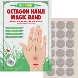 Bug Bite Itch Relief Patch – (270pcs) Octagon Traditional Korean Paper HANJI After Bite Insect Mosquito