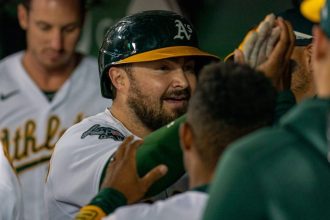 A’s aim to complete three-game sweep of Royals