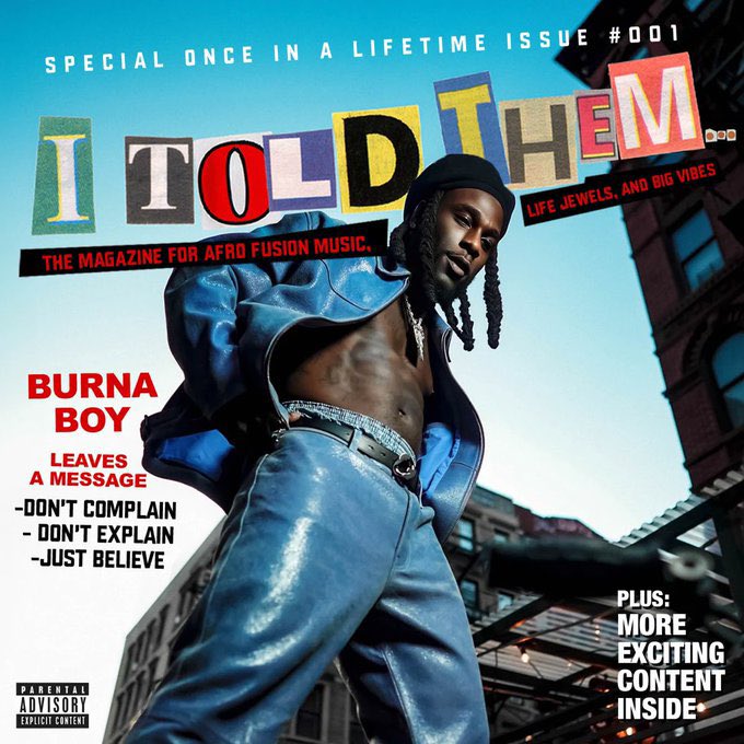 Burna Boy Releases Tracklist for “I Told Them…” Album