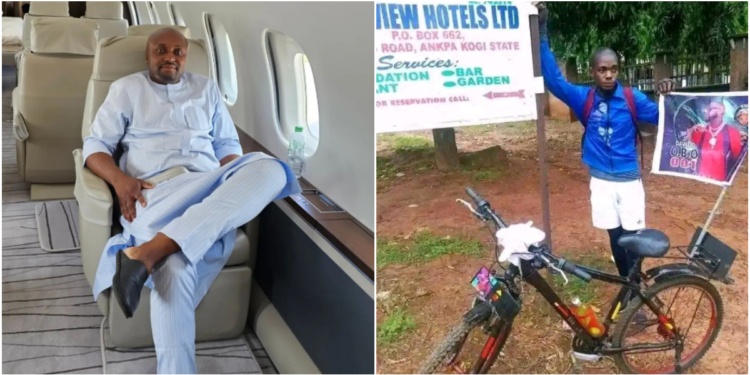 “Let me do 100k for you”- Isreal DMW Tells Fan Cycling from Benue to Lagos to See Davido