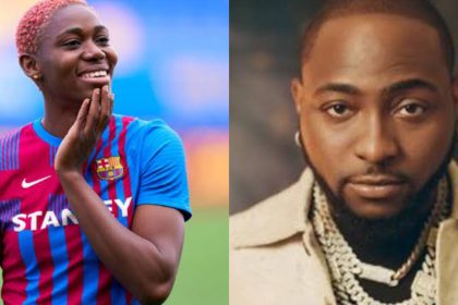 Football star Asisat Oshoala reacts to Davido’s ‘Feel’